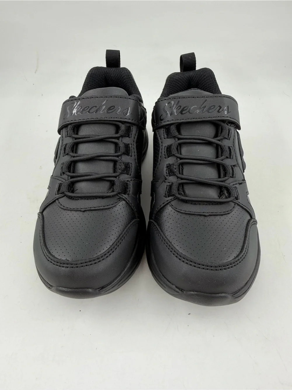 Skechers Kids' Black Athletic Sneakers -SZ 11.5- - Easy Hook & Loop Closure